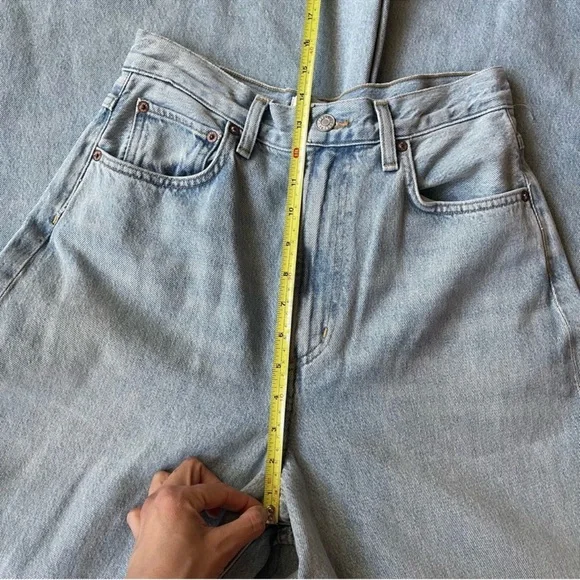 Agolde Light Blue Flare & Wide Leg Jeans - Picture 9 of 13